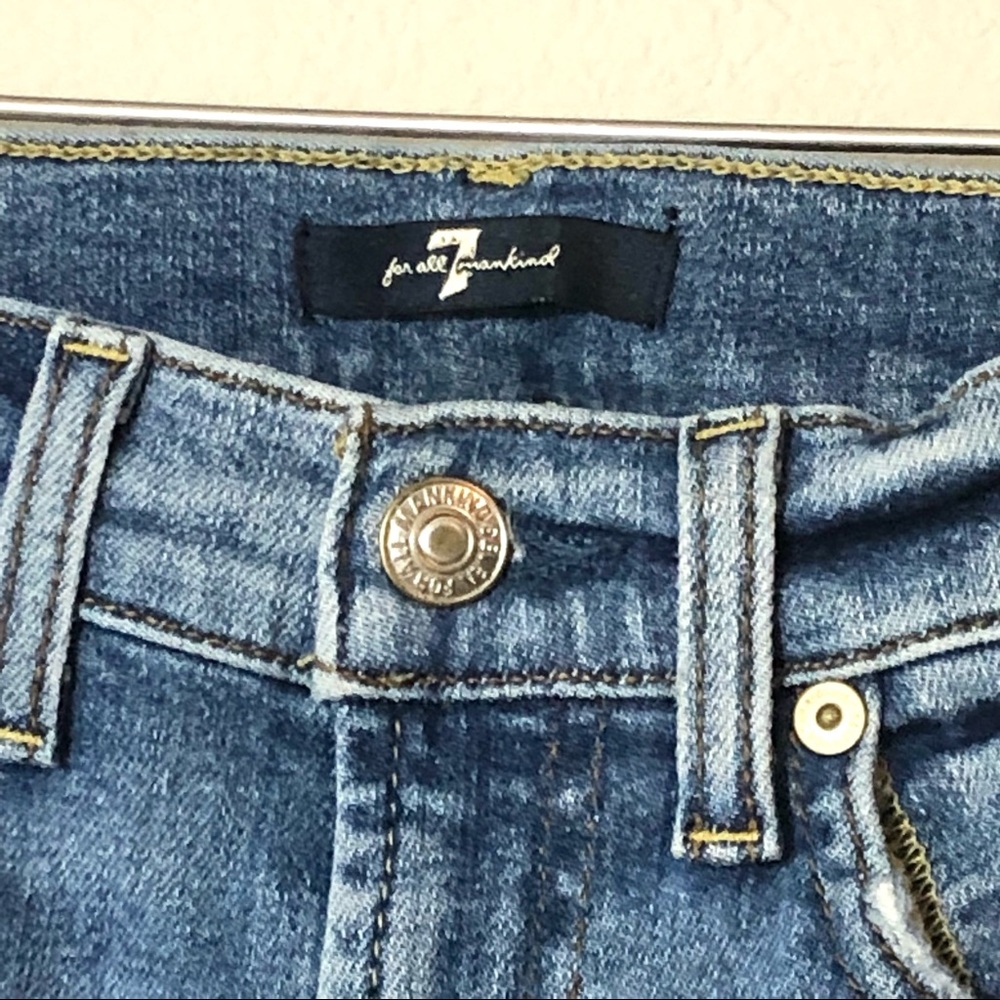 \7 FAM\• Distressed Side Stripe Jeans - Picture 4 of 16